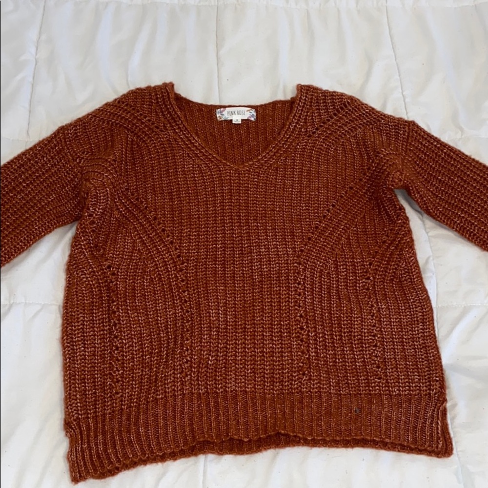 orange knitted sweater